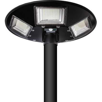 LED Zatemnitvena solarna ulična svetilka s senzorjem LED/22W/6V 18000 mAh 6500K IP65 črna + Daljinski upravljalnik
