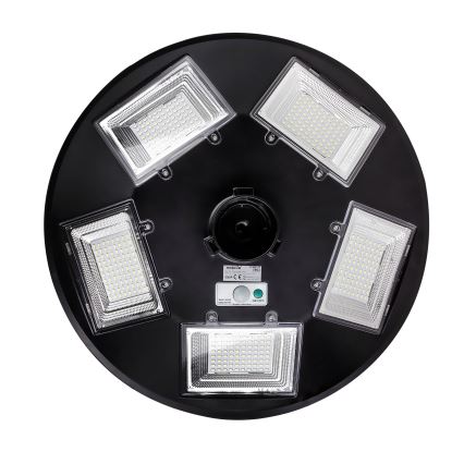 LED Zatemnitvena solarna ulična svetilka s senzorjem LED/22W/6V 18000 mAh 6500K IP65 črna + Daljinski upravljalnik
