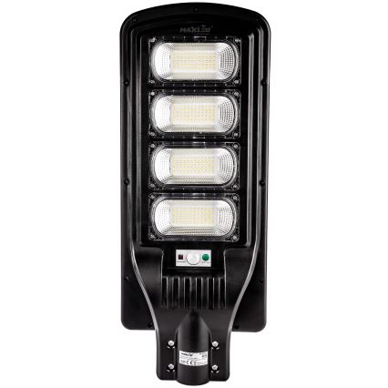 LED Zatemnitvena solarna ulica svetilka s senzorjem LED/240W/6V 6500K IP65 črna + Daljinski upravljalnik