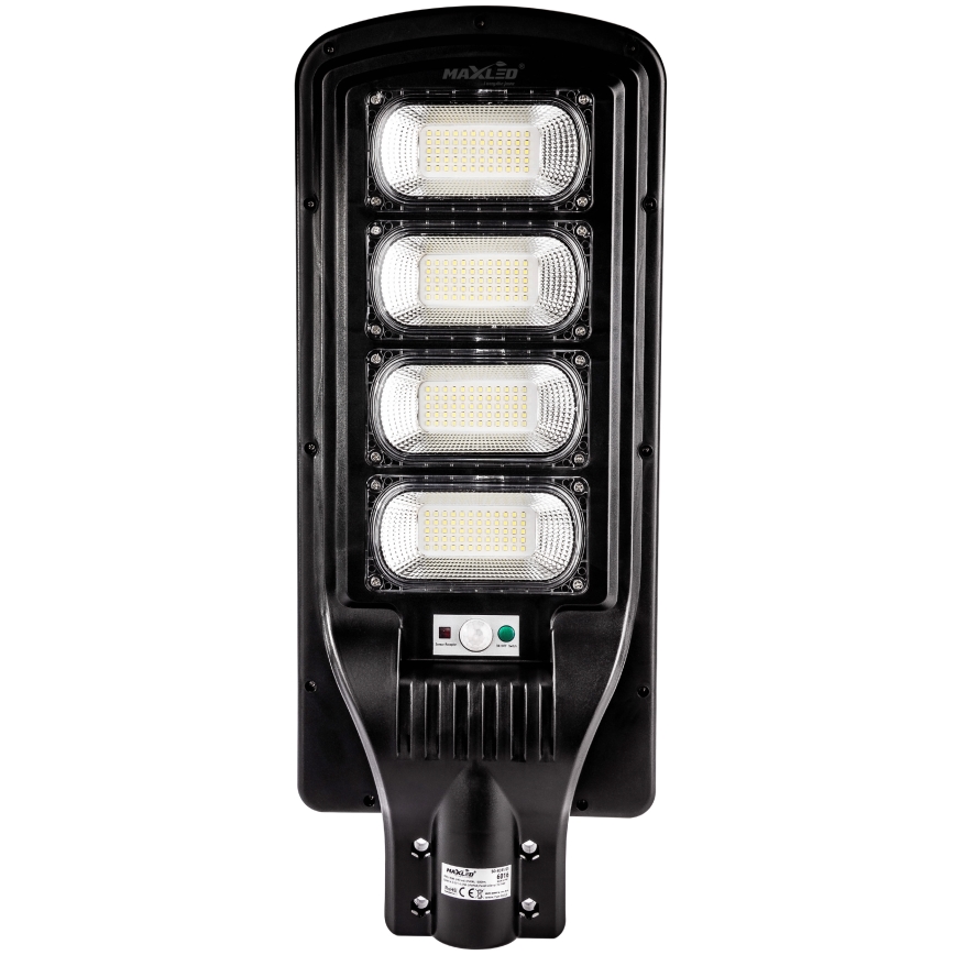 LED Zatemnitvena solarna ulica svetilka s senzorjem LED/240W/6V 6500K IP65 črna + Daljinski upravljalnik