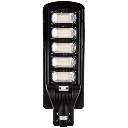 LED Zatemnitvena solarna ulica svetilka s senzorjem LED/300W/6V 6500K IP65 črna + Daljinski upravljalnik