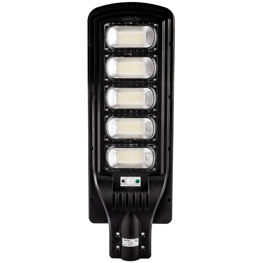 LED Zatemnitvena solarna ulica svetilka s senzorjem LED/300W/6V 6500K IP65 črna + Daljinski upravljalnik