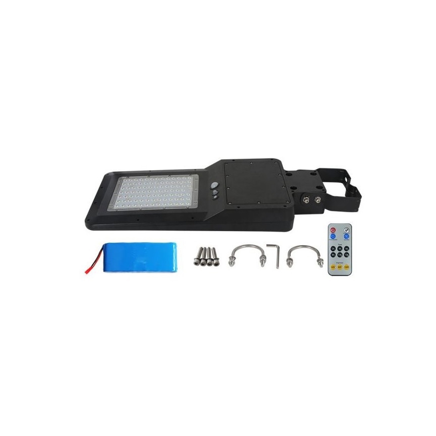 LED Solarna ulična svetilka s senzorjem LED/40W/9,6V IP65 4000K + Daljinski upravljalnik