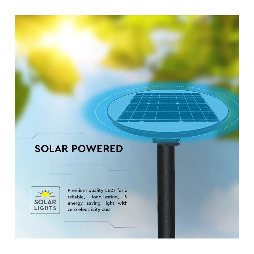 LED Solarna ulična svetilka s senzorjem LED/7,5W/3,2V 6500K IP65 + Daljinski upravljalnik