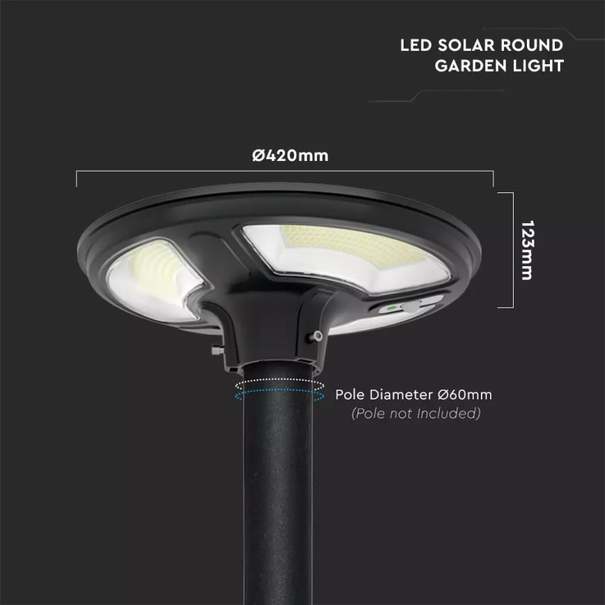 LED Solarna ulična svetilka s senzorjem LED/7,5W/3,2V IP65 4000K 15000 mAh + Daljinski upravljalnik