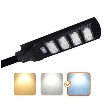 LED zatemnjevalna sončna ulična svetilka s senzorjem URBI LED/11W/3,2V 6500K 15000 mAh IP54 + daljinski upravljalnik