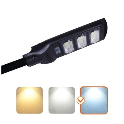 LED Zatemnitvena solarna ulica svetilka z motion in dusk senzor URBI LED/8W/3,2V 6500K IP54 10000 mAh + Daljinski upravljalnik