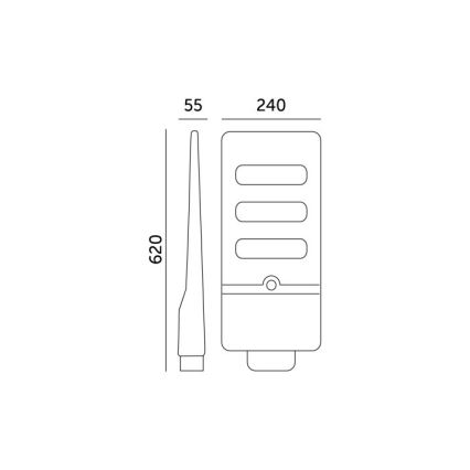 LED Zatemnitvena solarna ulica svetilka z motion in dusk senzor URBI LED/8W/3,2V 6500K IP54 10000 mAh + Daljinski upravljalnik