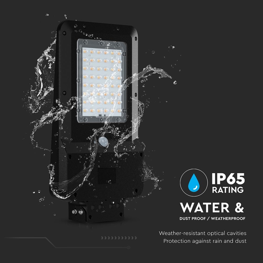 LED solarna ulična svetilka z senzorjem LED/20W/7,4V IP65 5400 mAh