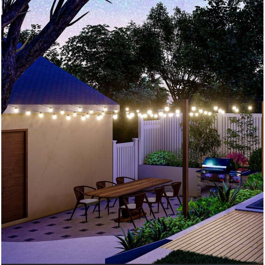LED Solarna veriga 10xLED/0,5/4,5V 12 m 3000K IP44 1200 mAh + Daljinski upravljalnik