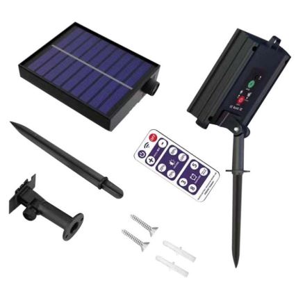 LED Solarna veriga 10xLED/0,5/4,5V 12 m 3000K IP44 1200 mAh + Daljinski upravljalnik