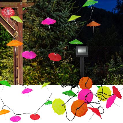 LED Solarna veriga 10xLED/1,2V 300 mAh 3,8 m IP44 dežniki
