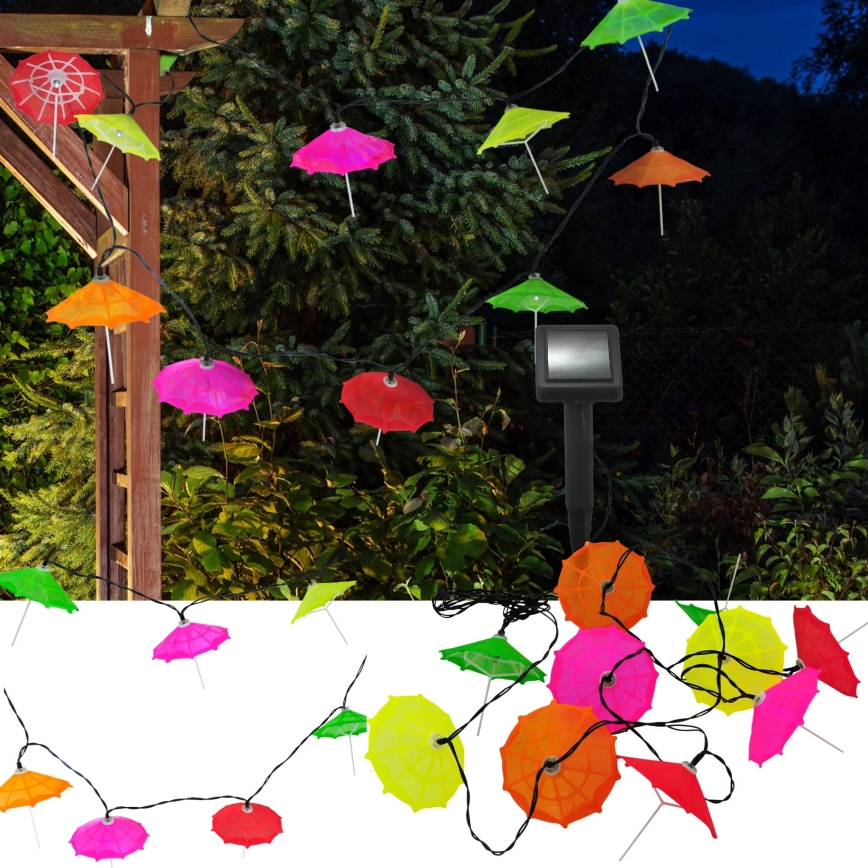 LED Solarna veriga 10xLED/1,2V 300 mAh 3,8 m IP44 dežniki