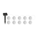 LED Solarna veriga 10xLED/1,2V 300mAh 3,7m IP44 hladno bela