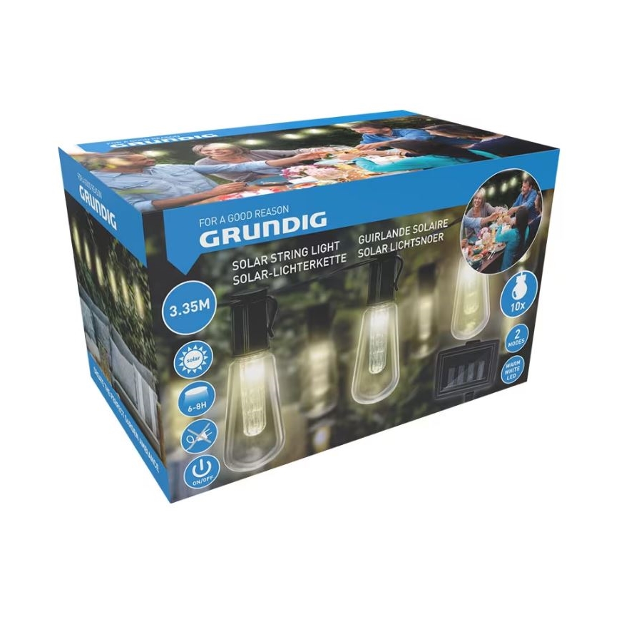 LED Solarna veriga 3,35m 10xLED/1,2V