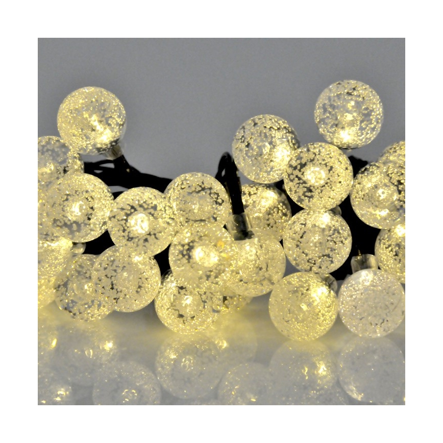 LED Solarna veriga 30xLED/8 funkcij 300 mAh 4,9m IP44 topla bela