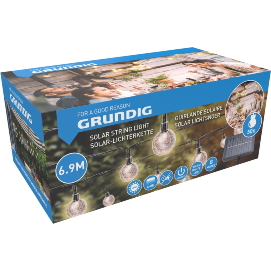 LED Solarna veriga 6,9m 50xLED/1,2V