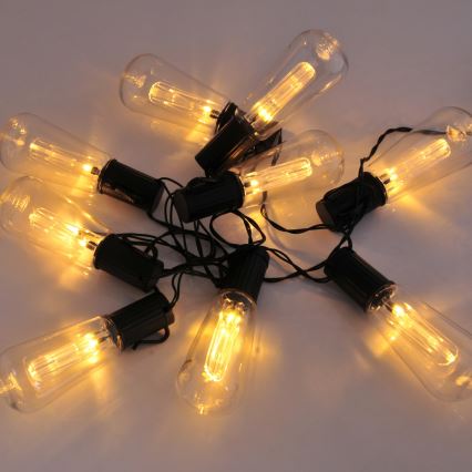 LED Solarna veriga EDISON 10xLED/1,2V 300 mAh 3,8 m IP44