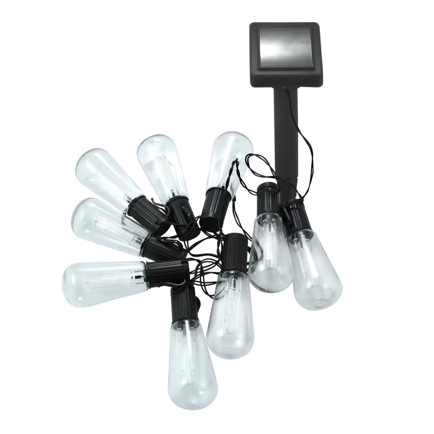 LED Solarna veriga EDISON 10xLED/1,2V 300 mAh 3,8 m IP44