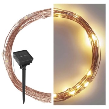 LED Solarna veriga LED/2,4W/1,2V 1xAA 15 m IP44 3000K 600 mAh