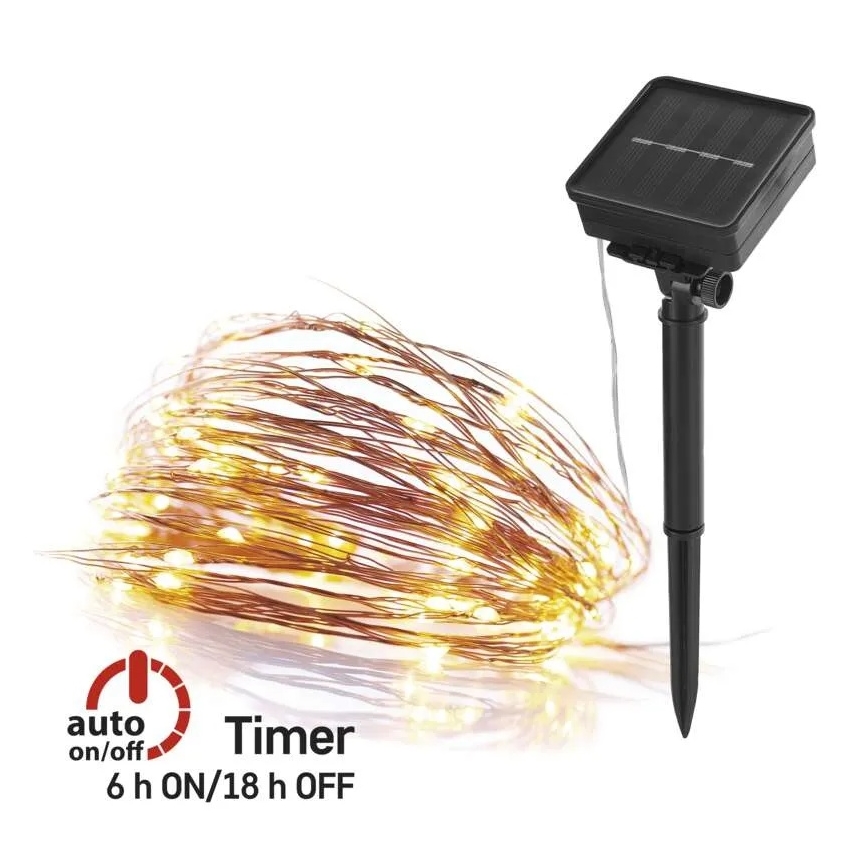 LED Solarna veriga LED/2,4W/1,2V 1xAA 15 m IP44 3000K 600 mAh