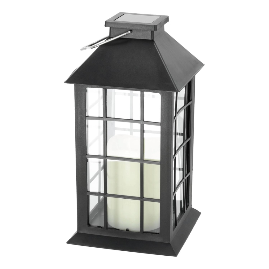 LED Solarna viseča svetilka LED/0,02W/1,2V 1xAA 2700K IP44 200 mAh črna