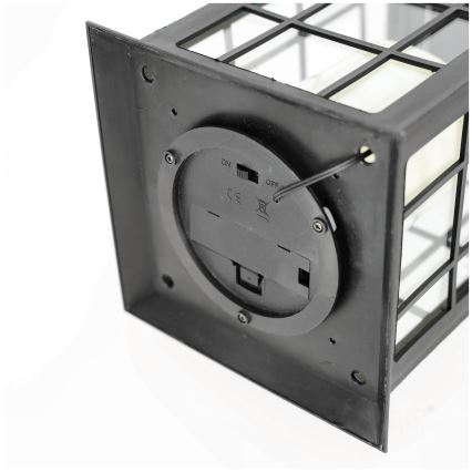 LED Solarna viseča svetilka LED/0,02W/1,2V 1xAA 2700K IP44 200 mAh črna