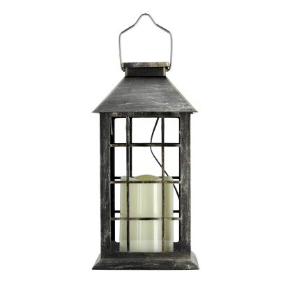 LED Solarna viseča svetilka LED/0,02W/1,2V 1xAA 2700K IP44 200 mAh patina