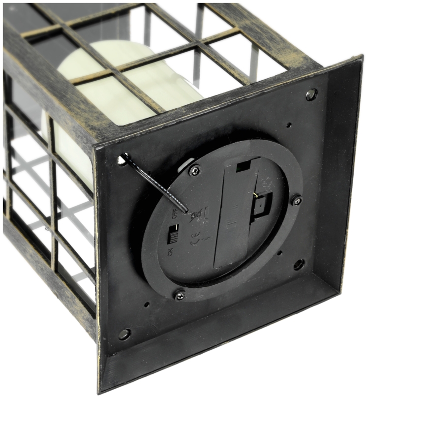 LED Solarna viseča svetilka LED/0,02W/1,2V 1xAA 2700K IP44 200 mAh patina