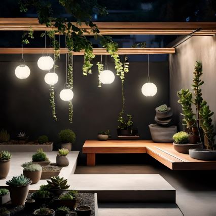 LED Solarna viseča svetilka LED/0,02W/1,2V 3000K IP44 1xAAA 100 mAh