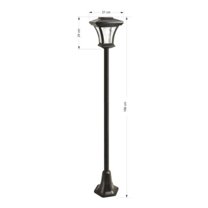 LED Solarna zunanja svetilka LED/1,2V IP44 črna