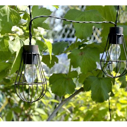 LED Solarna zunanja veriga 10xLED/1,2V 300 mAh 3,8 m IP44