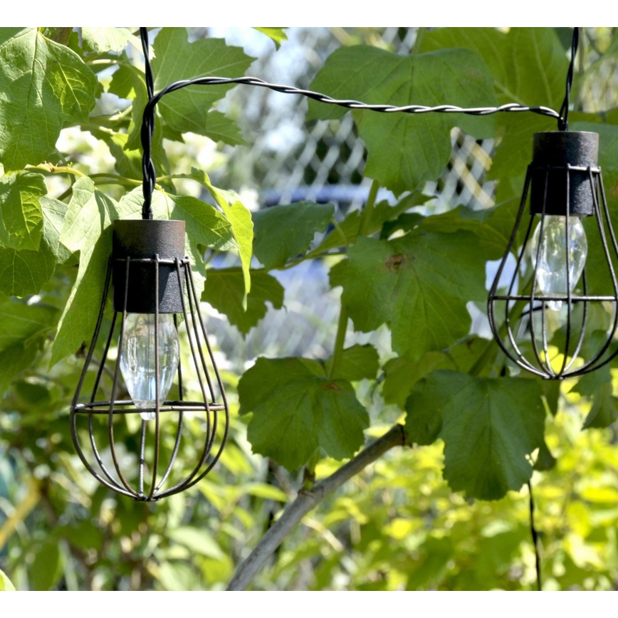 LED Solarna zunanja veriga 10xLED/1,2V 300 mAh 3,8 m IP44