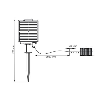 LED Solarni dekorativna veriga LED/3,7V 1800 mAh 10 m IP44 + Daljinski upravljalnik