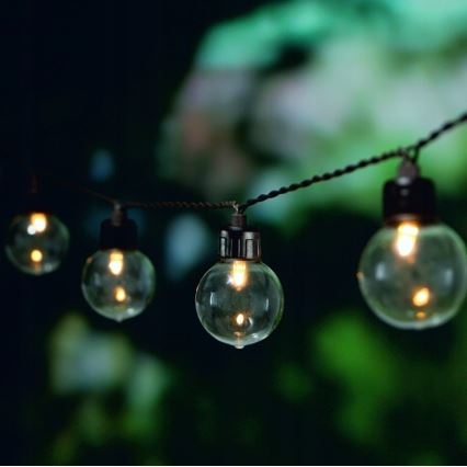 LED solarni dekorativni niz 20xLED/8 funkcij 500 mAh 7,6 m IP67 topla bela