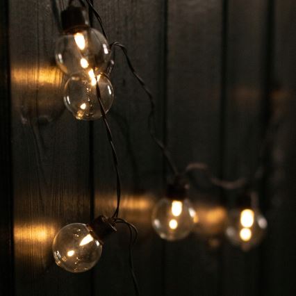 LED Solarni dekorativni niz 30xLED/8 funkcij 500 mAh 10,6 m IP67 topla bela