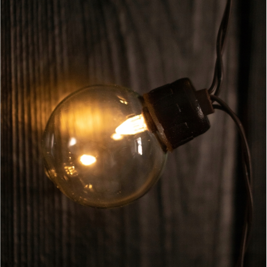 LED Solarni dekorativni niz 30xLED/8 funkcij 500 mAh 10,6 m IP67 topla bela