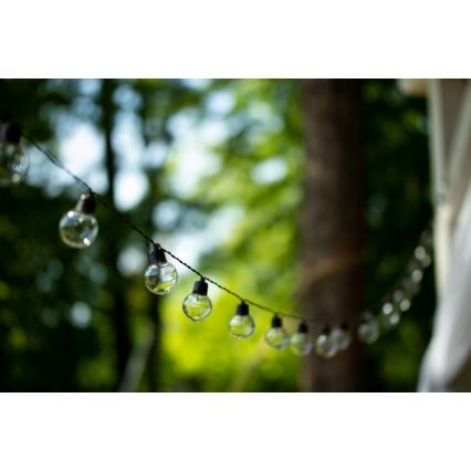 LED Solarni dekorativni niz 30xLED/8 funkcij 500 mAh 10,6 m IP67 topla bela