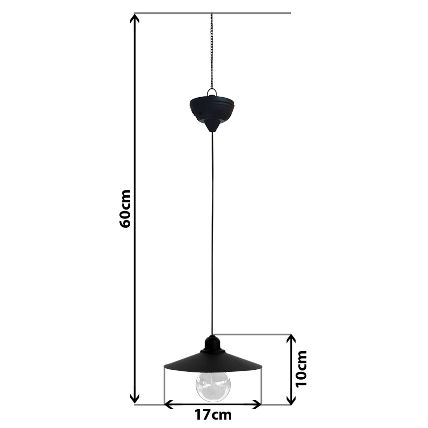 LED Solarni lestenec na vrvici DINA 1,2V 200 mAh IP44
