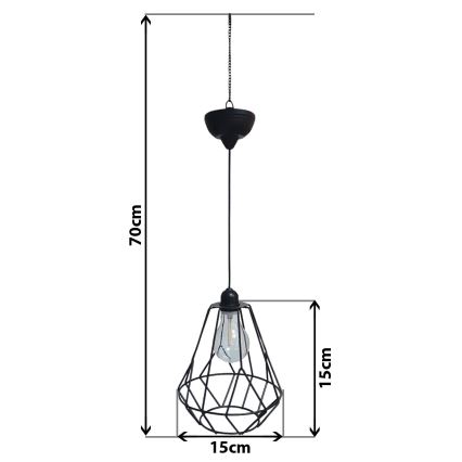 LED Solarni lestenec na vrvici KATTY 1,2V 300 mAh IP44