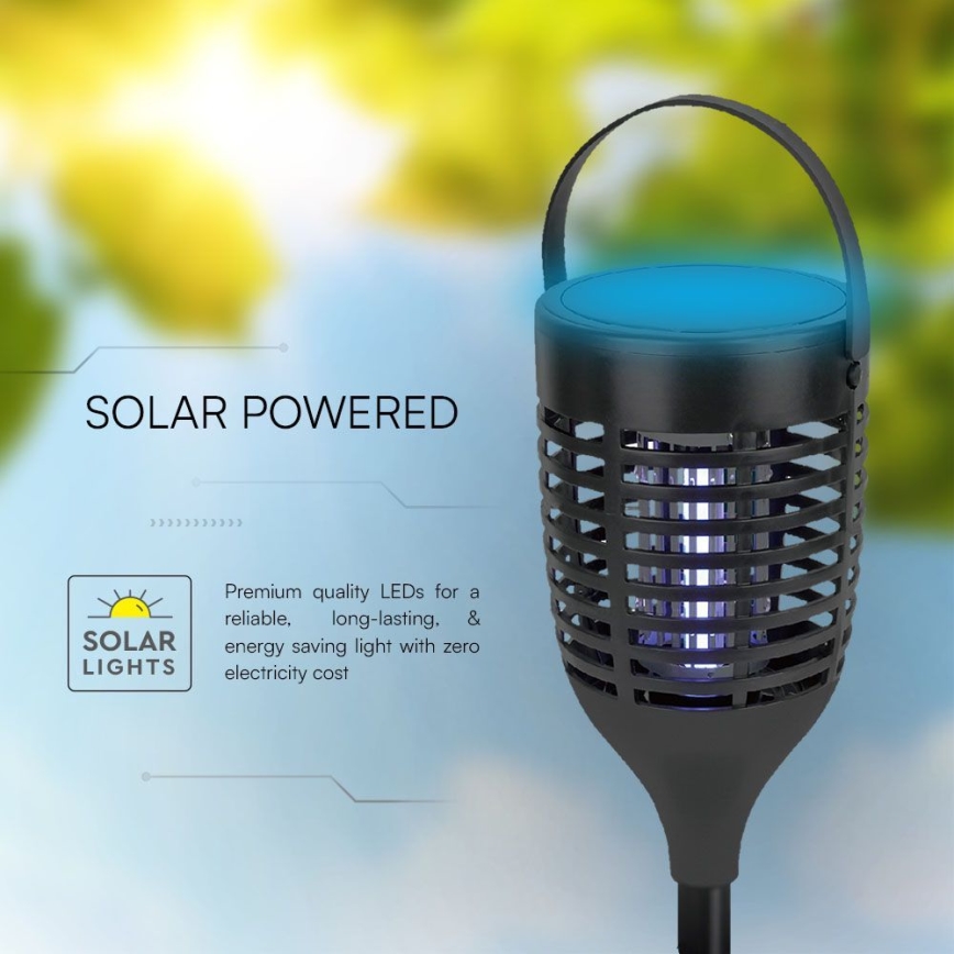 LED Solarni lovilnik insektov 3v1 LED/1,3W/3,7V IP24 20 mm 2200 mAh