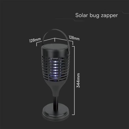 LED Solarni lovilnik insektov 3v1 LED/1,3W/3,7V IP24 20 mm 2200 mAh
