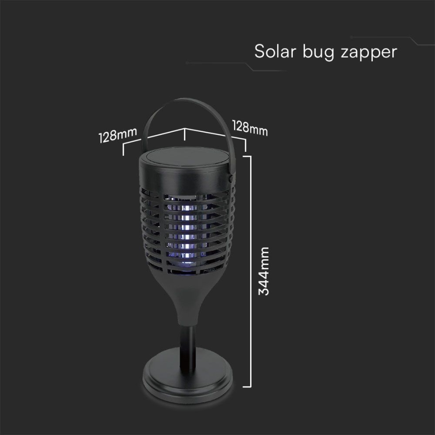 LED Solarni lovilnik insektov 3v1 LED/1,3W/3,7V IP24 20 mm 2200 mAh