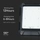 LED Solarni reflektor LED/15W/3,7V IP65 4000K črna + Daljinski upravljalnik
