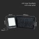 LED Solarni reflektor LED/15W/3,7V IP65 4000K črna + Daljinski upravljalnik