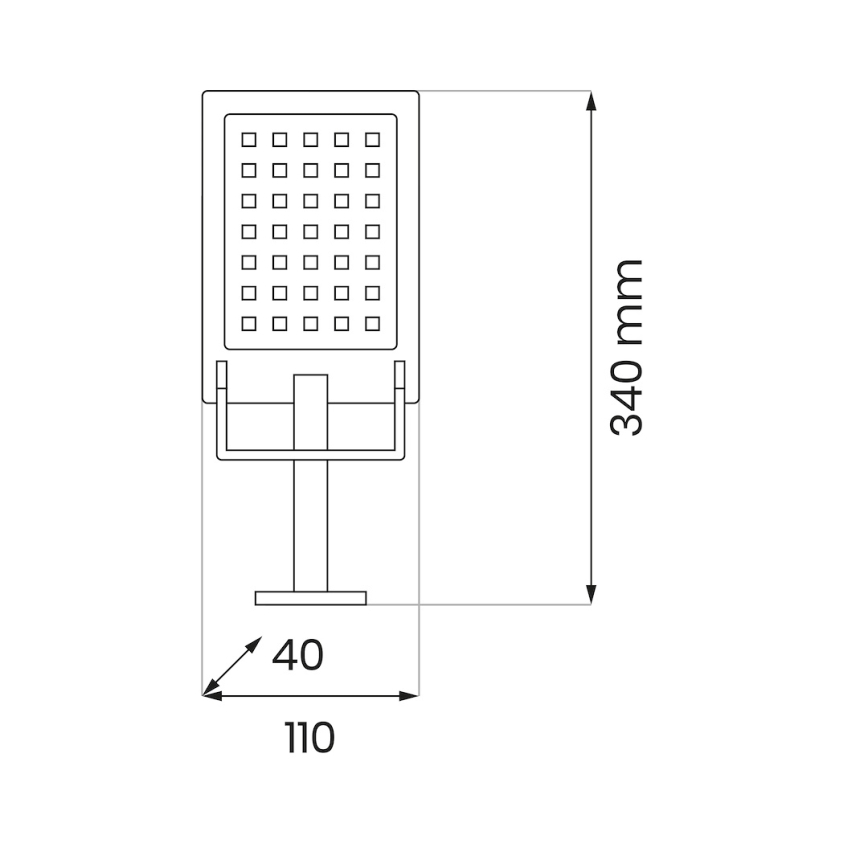 LED solarni reflektor s senzorjem ADIK LED/1,2W/3,7V 1200 mAh 6500K IP44