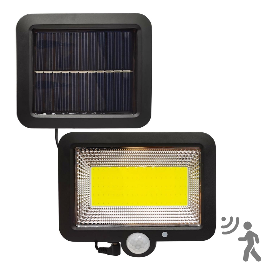 LED Solarni reflektor s senzorjem DUO LED/1W/3,7V IP44