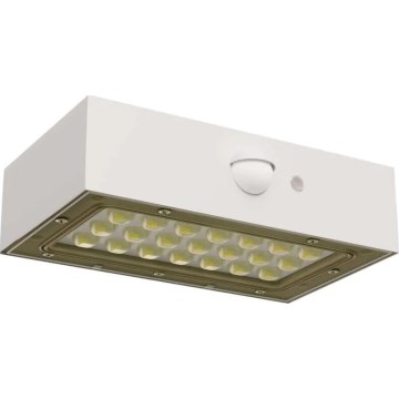 LED Solarni reflektor s senzorjem gibanja LED/3,7V 1200mAh 4000K IP65 bela