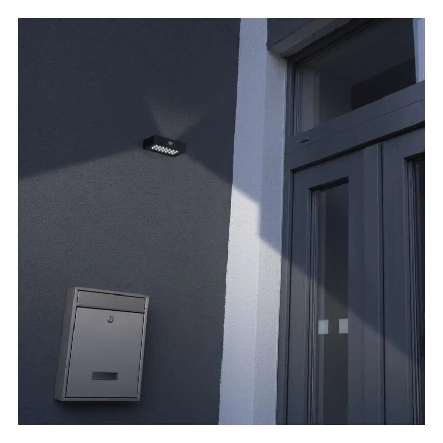 LED Solarni reflektor s senzorjem gibanja LED/3,7V 1200mAh 4000K IP65 črna