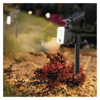 LED Solarni reflektor s senzorjem gibanja SPILO LED/3,7V 3600mAh 4000K IP54 + Daljinski upravljalnik